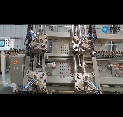 Máquina automática de enxaguamento de cantos Alumínio Portas de janelas Quatro cabeças Máquina de enxaguamento de cantos Melhor preço de vendas