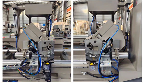 550mm CNC Double Head Mitre Saw para cortar perfil de alumínio em janelas e portas fabricação fábrica