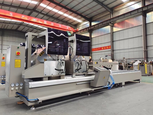 Máquina de corte de lâmina de serra 600 CNC de cabeça dupla de mitra para alumínio e porta de janela PVC