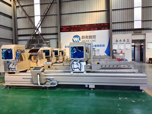 Máquina de corte de vidro de alumínio de corte de janela de cabeça dupla CNC