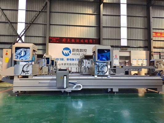 Máquina de corte de vidro de alumínio de corte de janela de cabeça dupla CNC