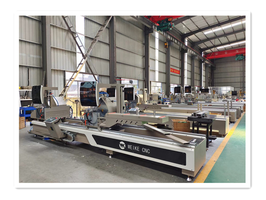 Serra de corte de dupla cabeça de alumínio WJM-CNC-600*4200