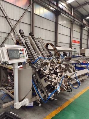 Máquina de friso de canto do Cnc para o perfil de alumínio da porta e da janela