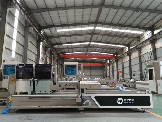 600mm CNC Double Head Mitre Saw para cortar perfil de alumínio em janelas e portas fabricação fábrica